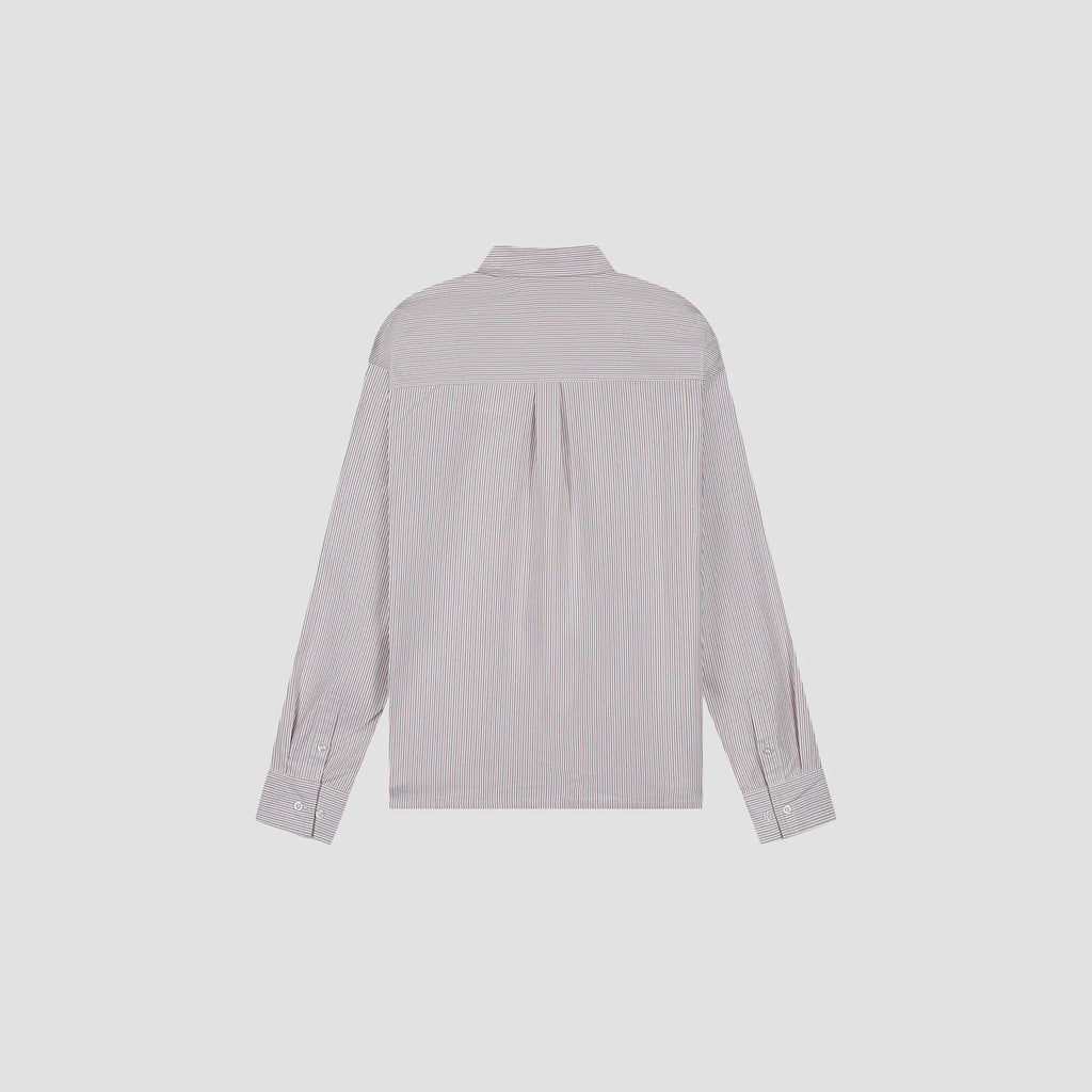 OLAF Oxford Relaxed Shirt – White / Adrenaline Rush