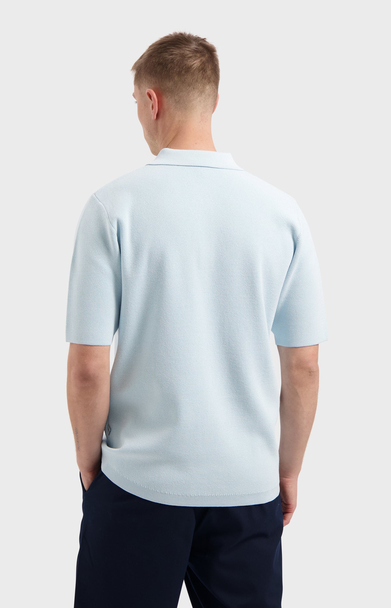 Law Of The Sea Tide Milano Knit Polo - Nantucket Breeze