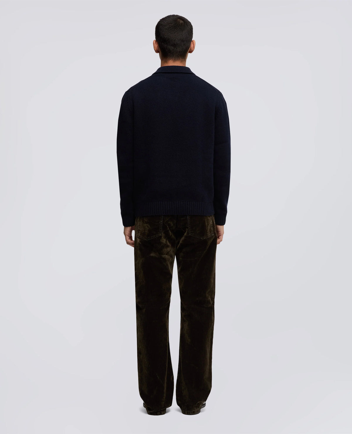 ASPESI Wool Blend Polo Shirt – Navy – afbeelding 3