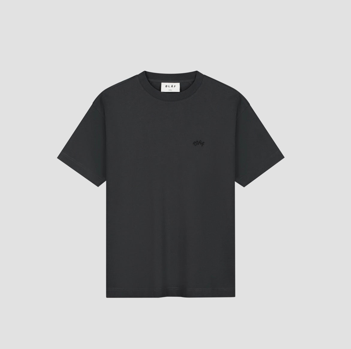 OLAF Washed Signature Tee – Charcoal