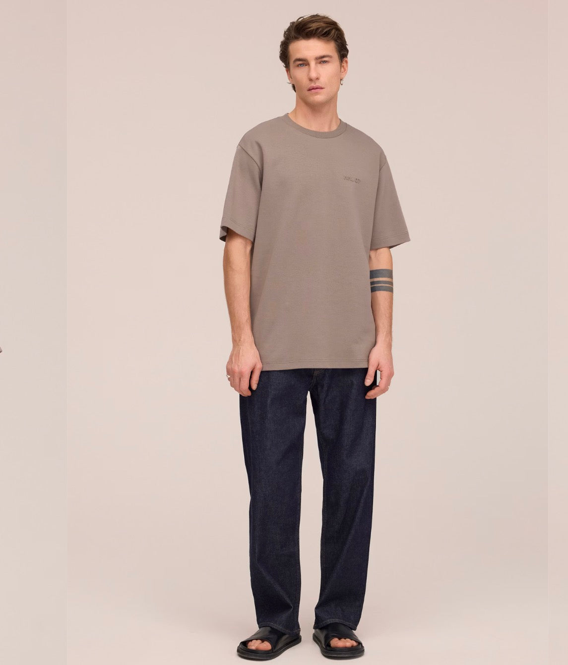 NN07 Nat Logo T-Shirt - Clay
