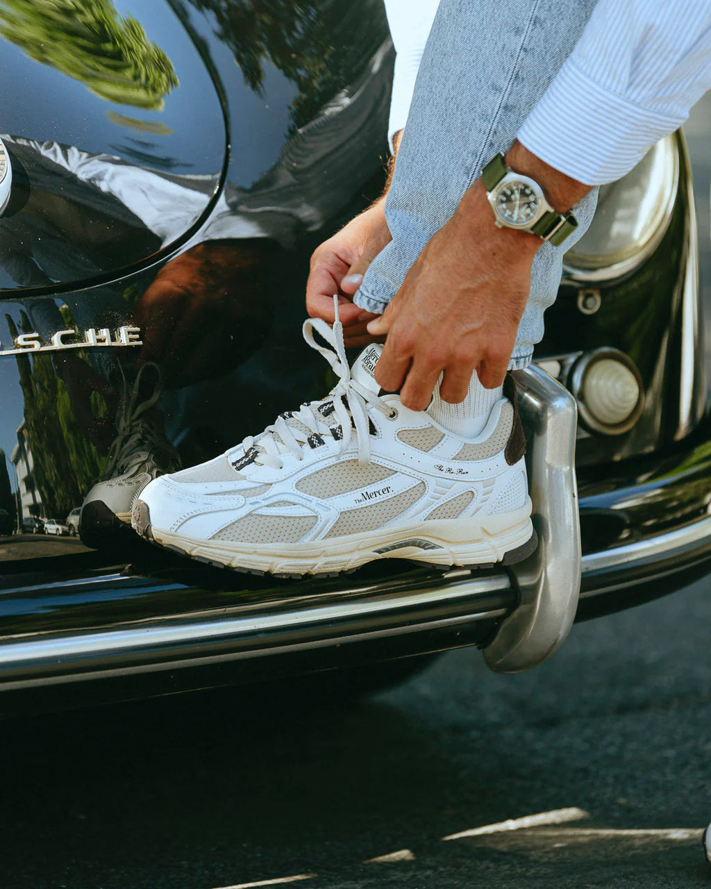 Mercer The Re-Run Vintage Nappa - White/Brown
