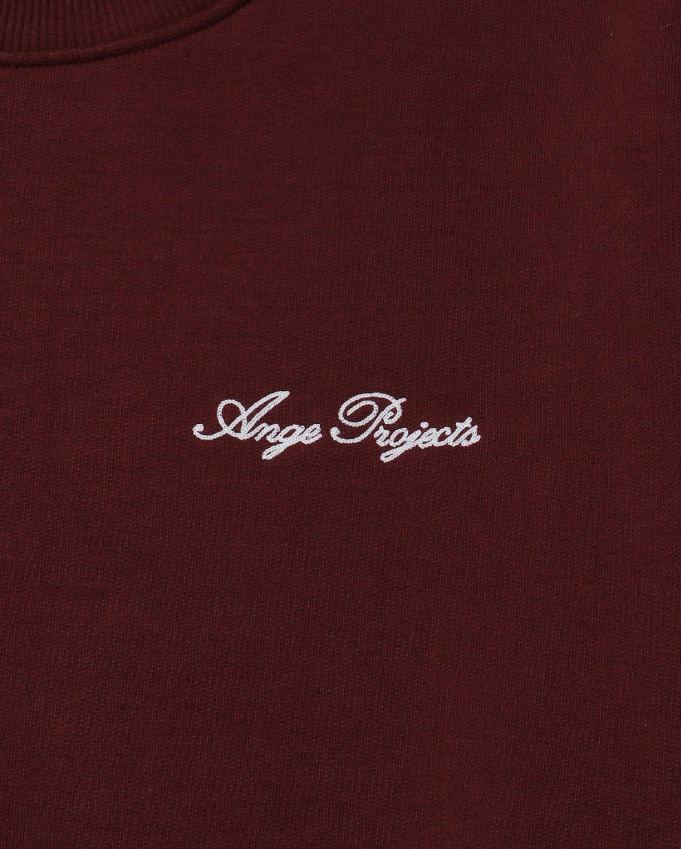 Ange Projects Script logo crewneck - Bordeaux