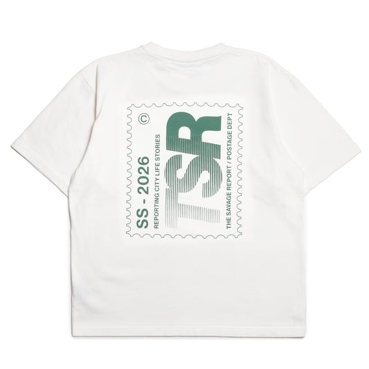 The Savage Report Stamp T-Shirt - White