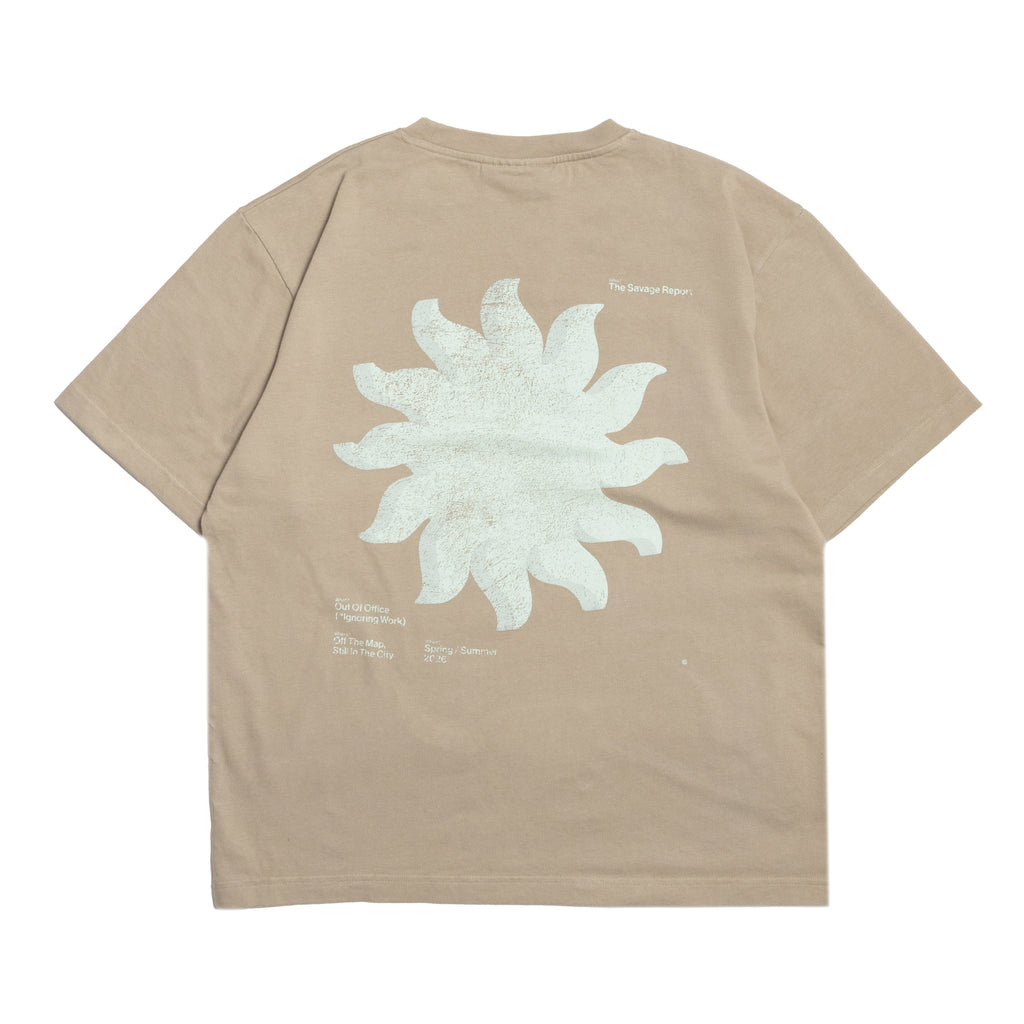 The Savage Report Sun t-shirt - Silver sage