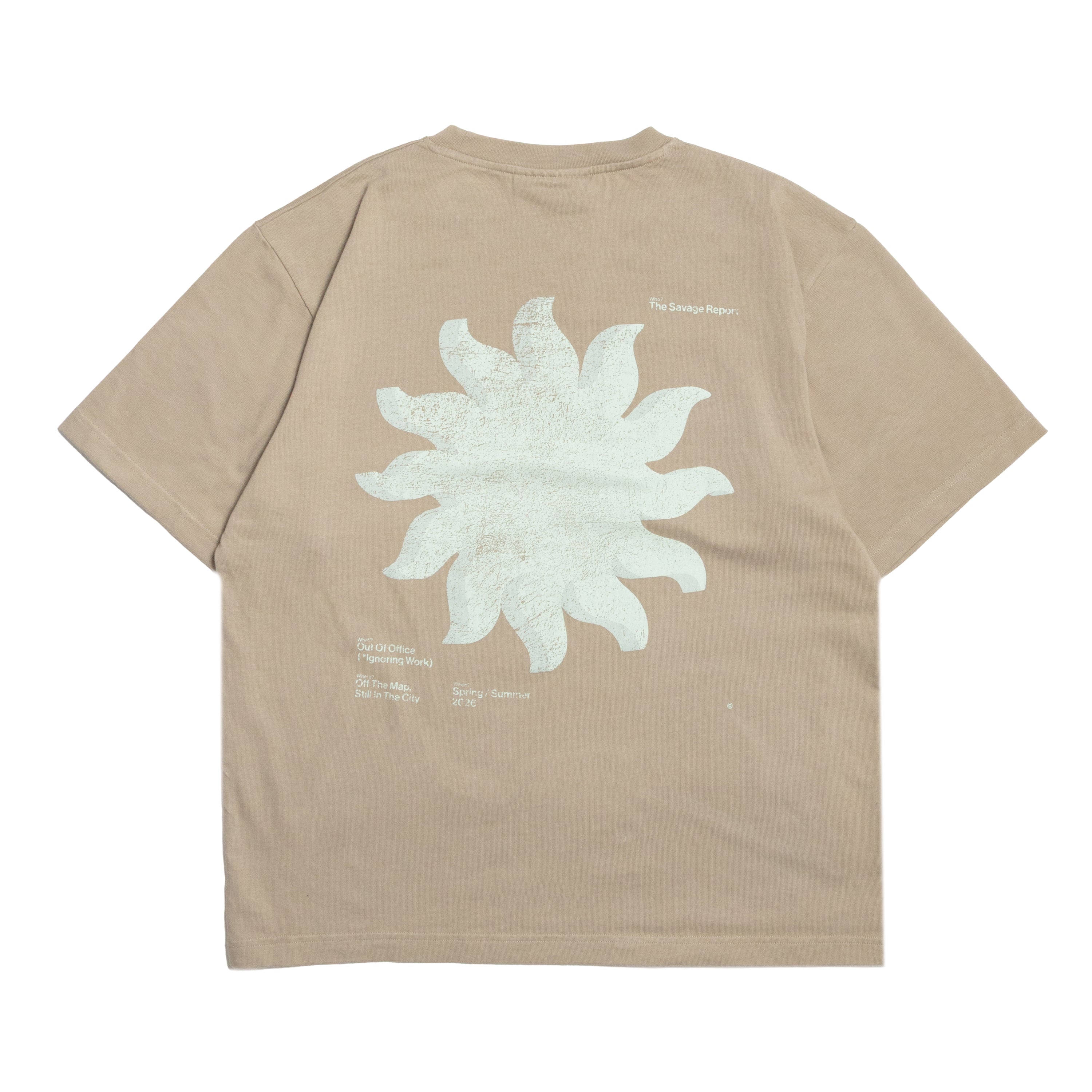The Savage Report Sun t-shirt - Silver sage