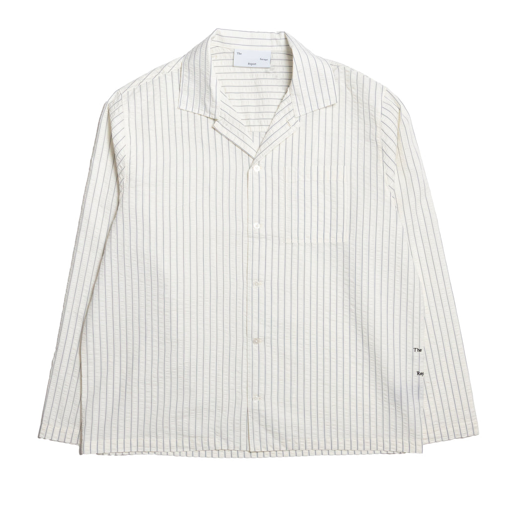 The Savage Report Striped TSR Shirt - White
