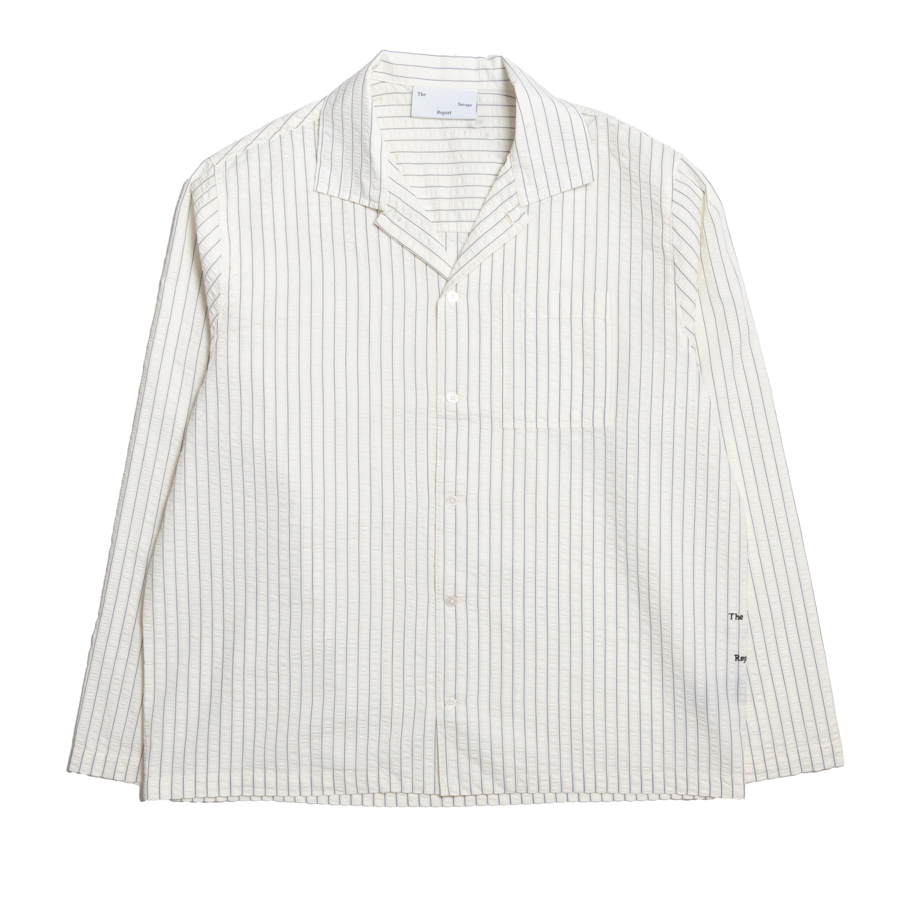 The Savage Report Striped TSR Shirt - White