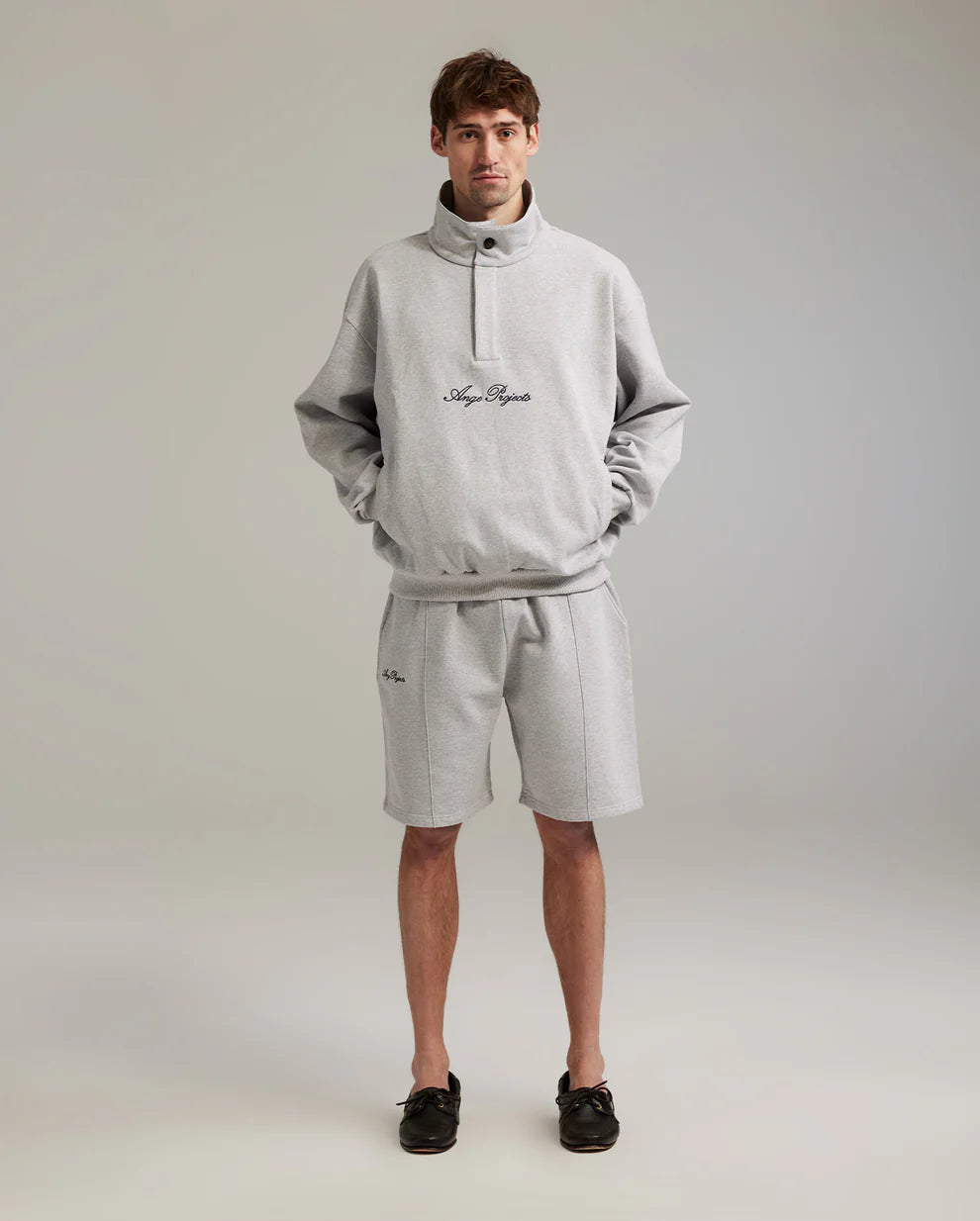 Ange Projects Button script rollneck - Heater Grey