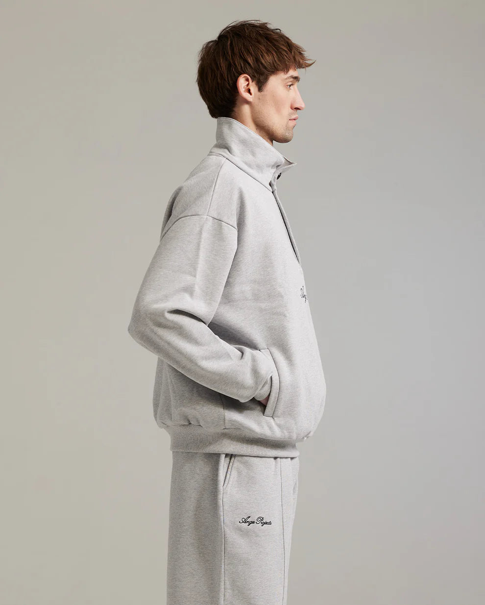Ange Projects Button script rollneck - Heater Grey