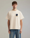 Ange Projects Night beach patch t-shirt - Oatmeal