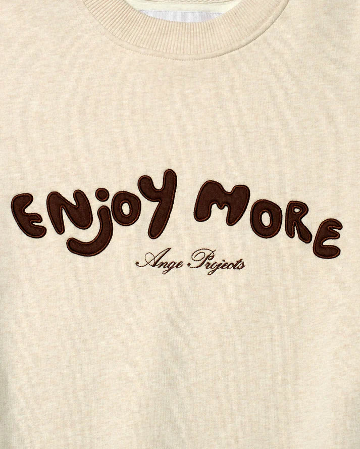 Ange Projects Enjoy more crewneck - Oatmeal Melange