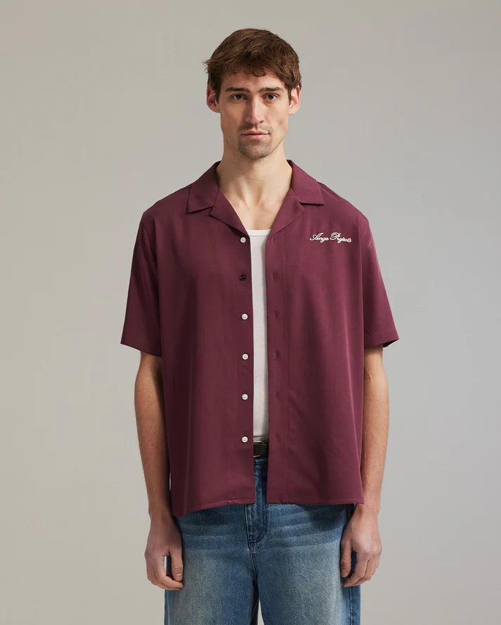 Ange Projects Enjoy More Bowling Shirt - Bordeaux