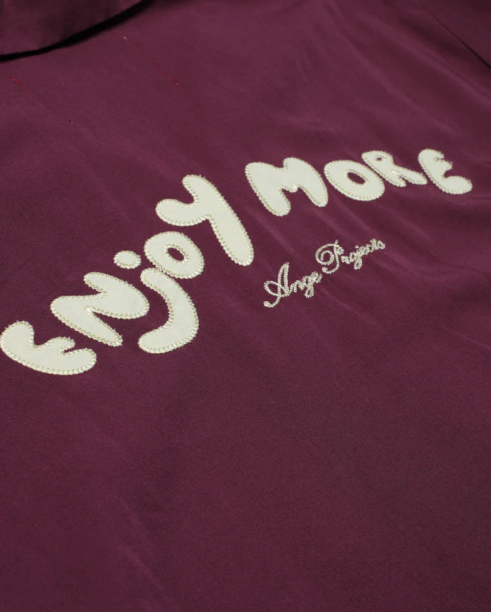 Ange Projects Enjoy More Bowling Shirt - Bordeaux