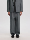 ANNARR Wool blend Trouser - Light Grey Melange