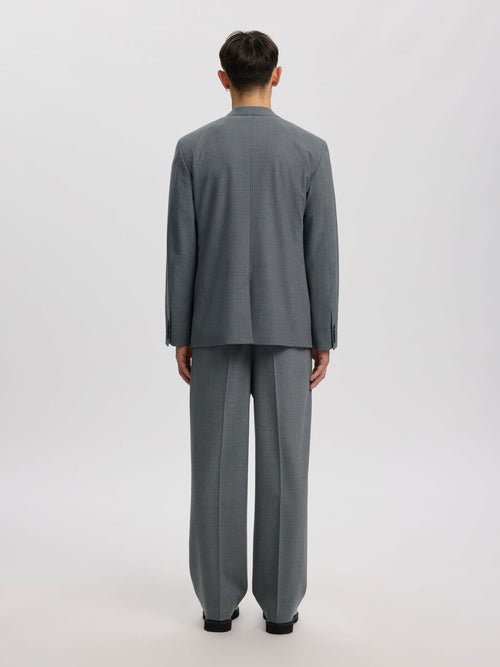 ANNARR Wool blend Trouser - Light Grey Melange