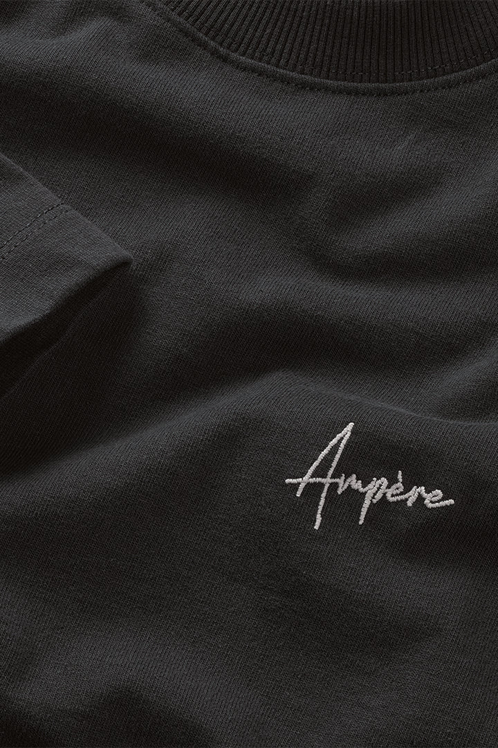 AMPÈRE August interlock Tee - Pirate Black