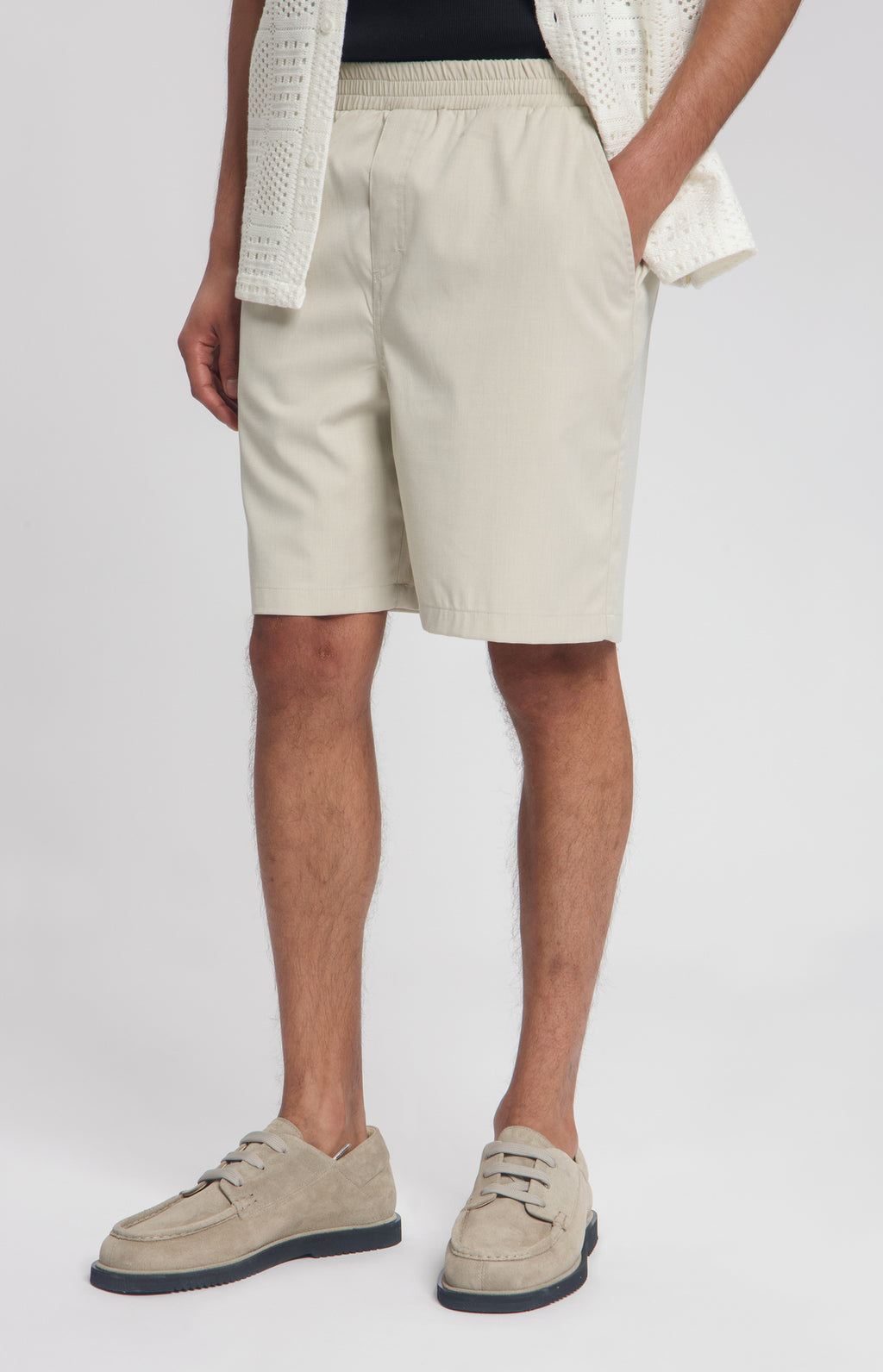 Law Of The Sea Star Melange Shorts - Almond Milk