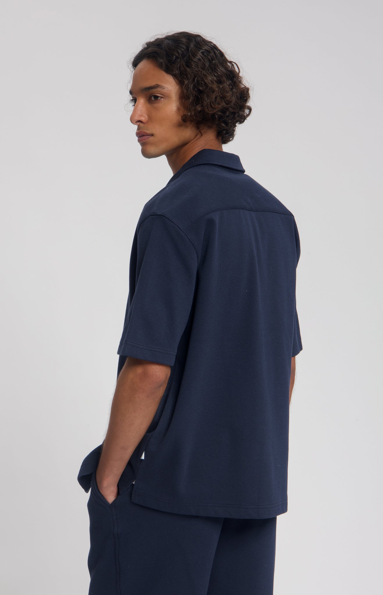 Law Of The Sea Bermuda Structured Shirt - Sky Captain