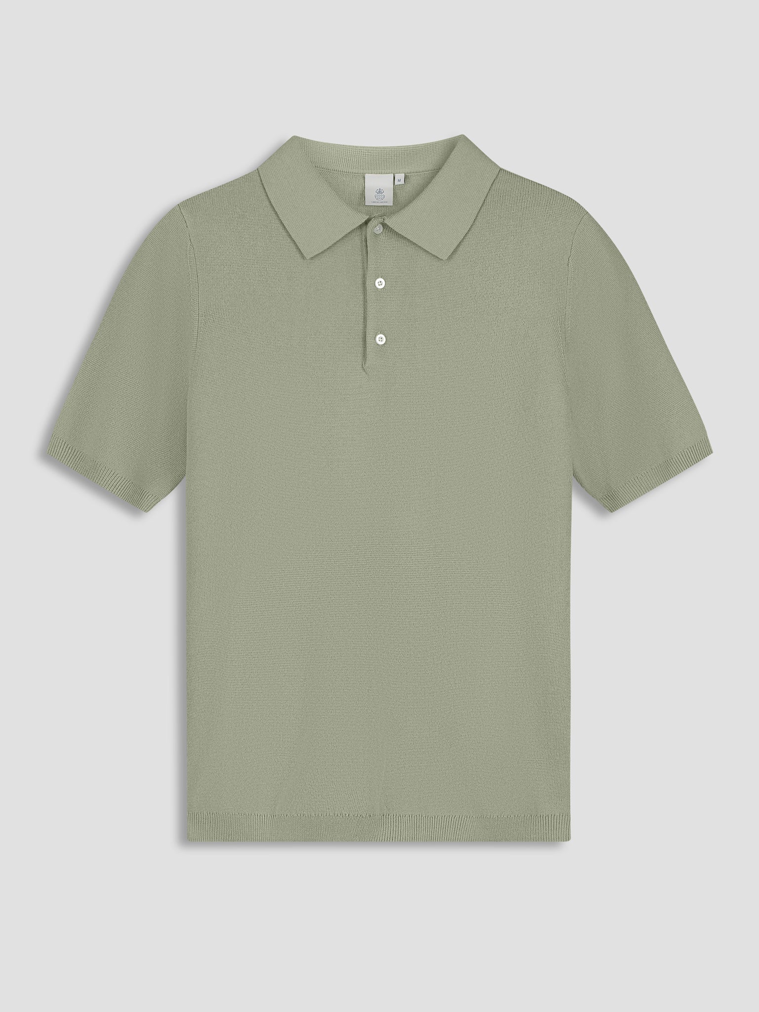Law Of The Sea Tide Knitted Polo - Tea Leaf