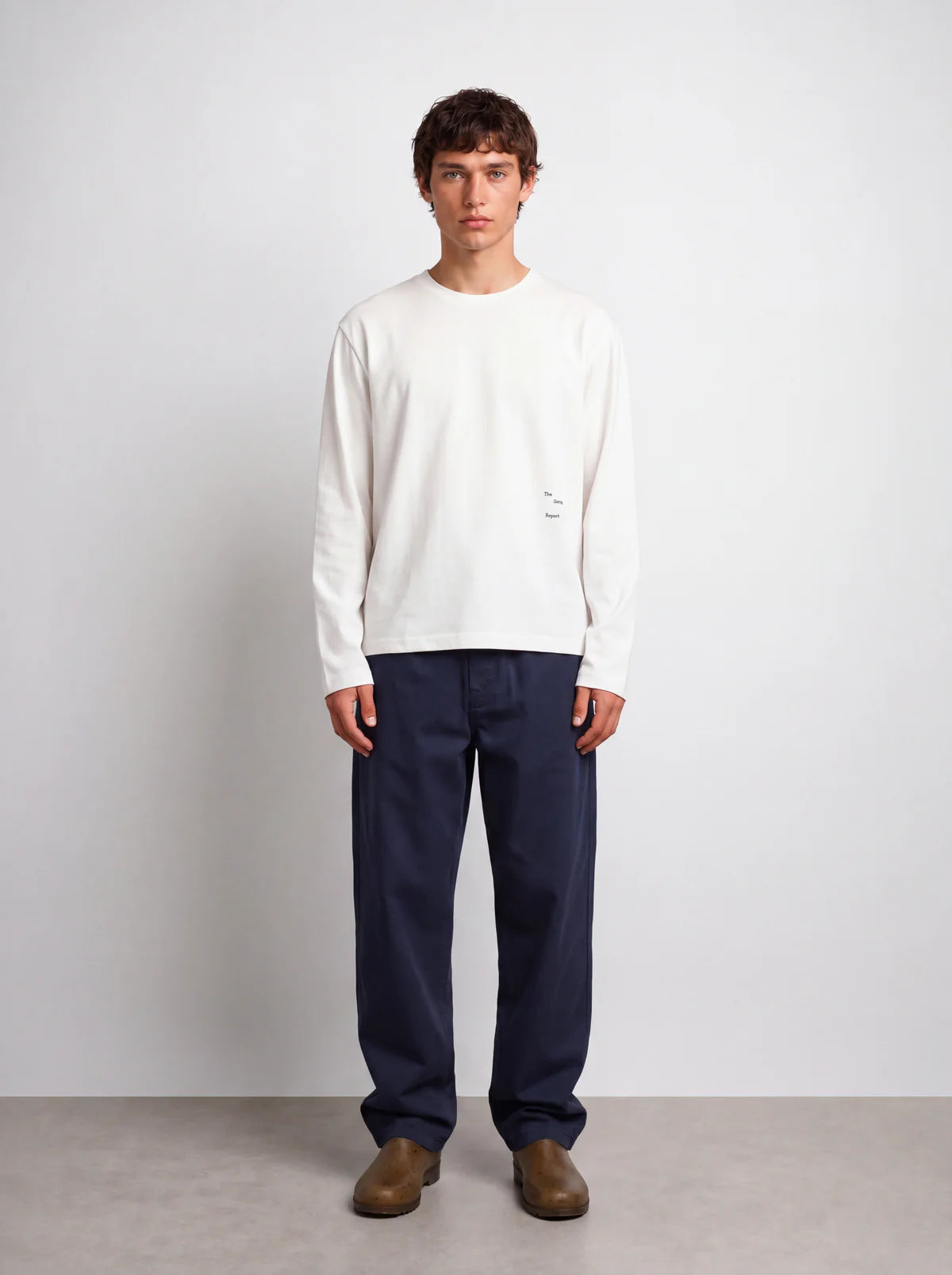 The Savage Report Logo bar long sleeve - Off White