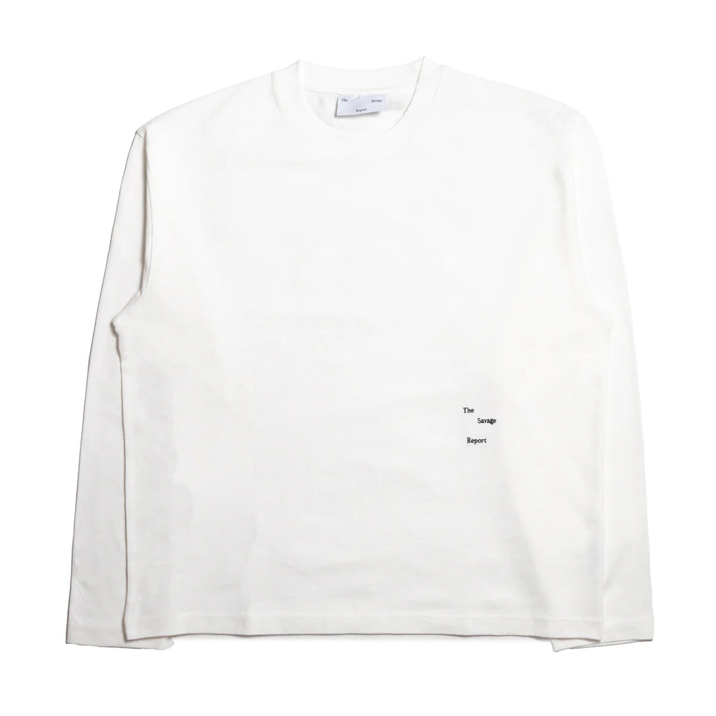 The Savage Report Logo bar long sleeve - Off White