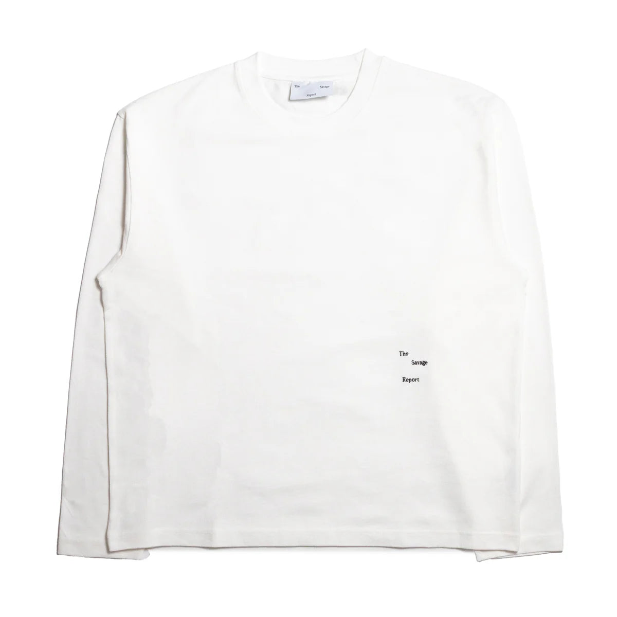 The Savage Report Logo bar long sleeve - Off White