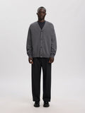 ANNARR Wool Blend Loose Fit Trousers - Black