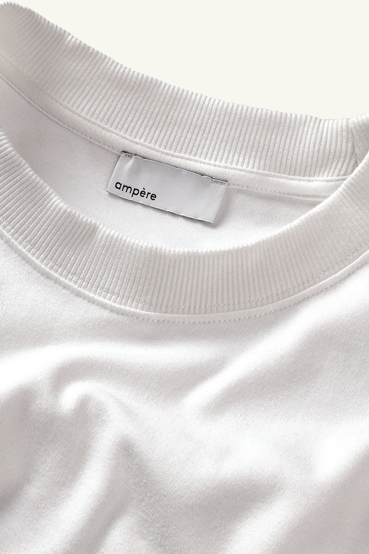 AMPÈRE August Interlock Tee - White
