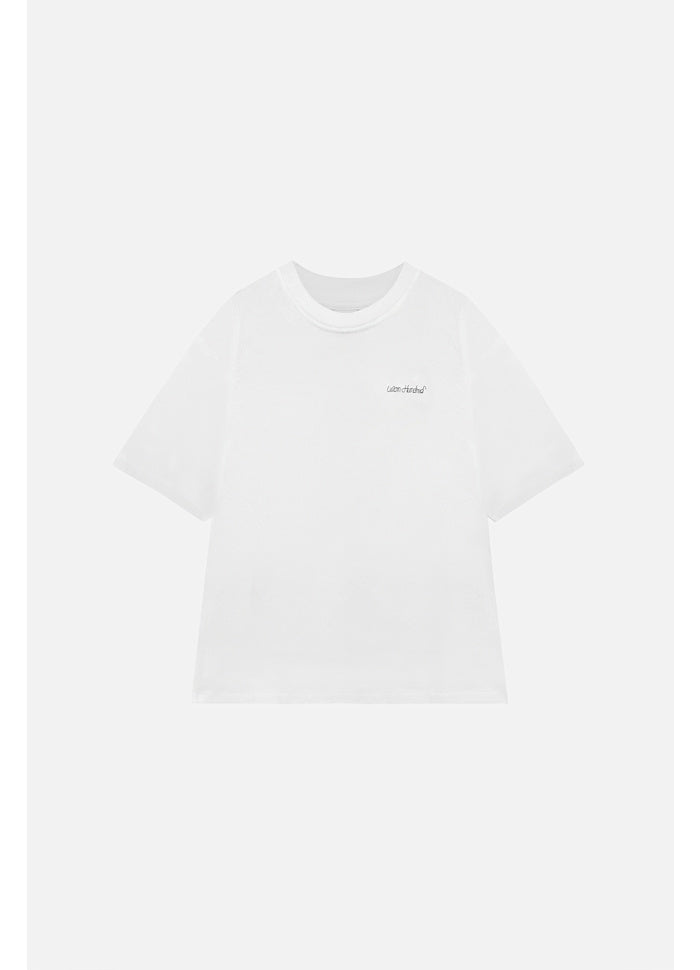 WON HUNDRED Italic Logo T-Shirt - White