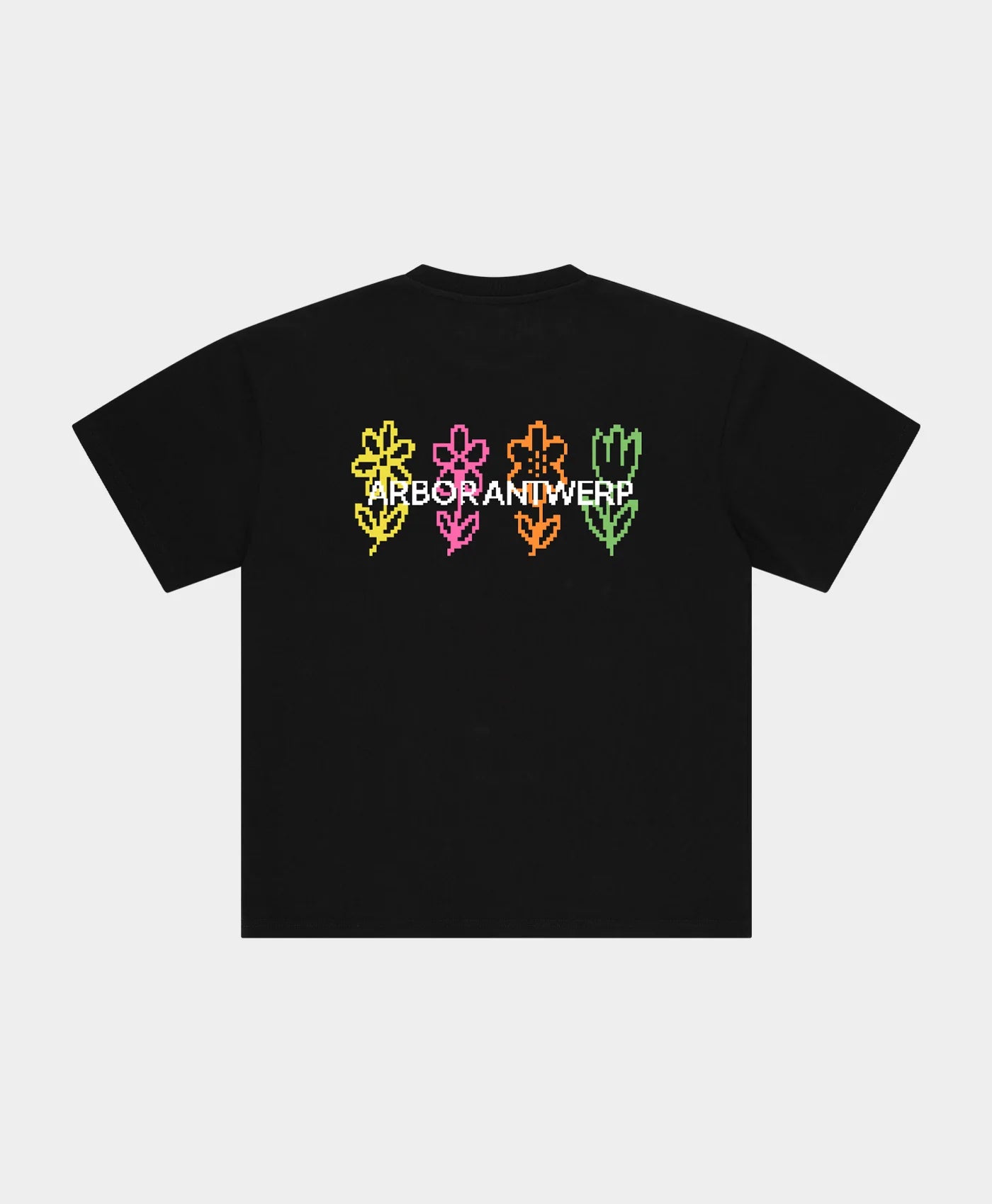 ARBOR ANTWERP Pixel Flower T-Shirt – Black