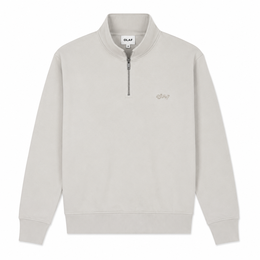 OLAF Signature Zip Mock – Cement