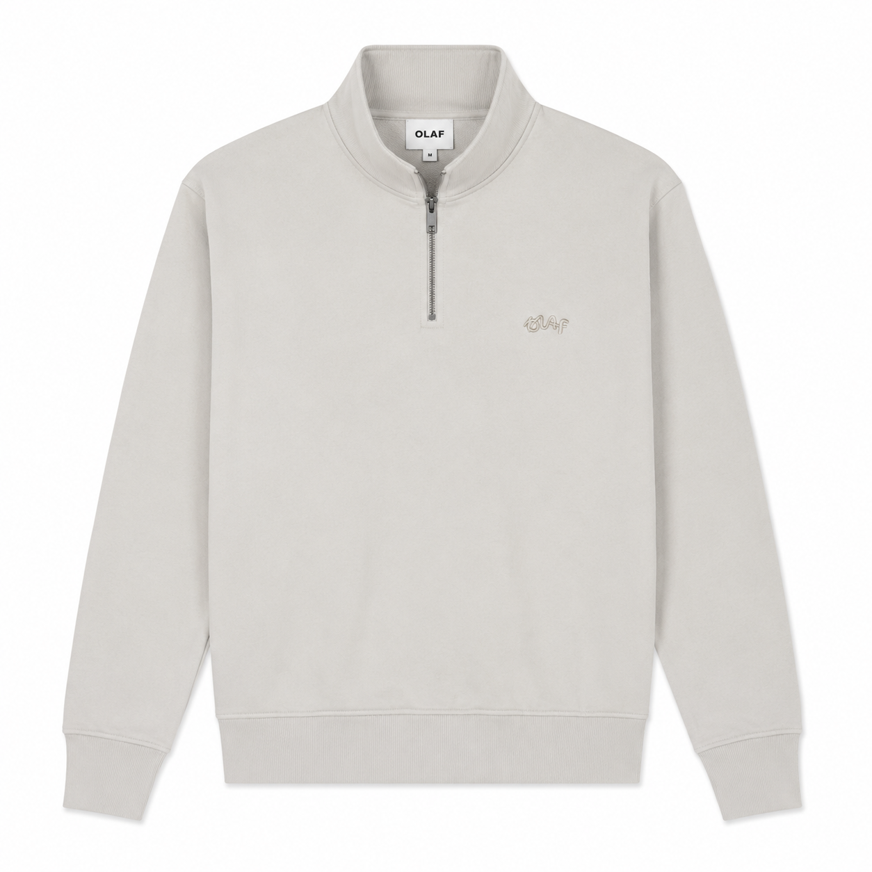 OLAF Signature Zip Mock – Cement