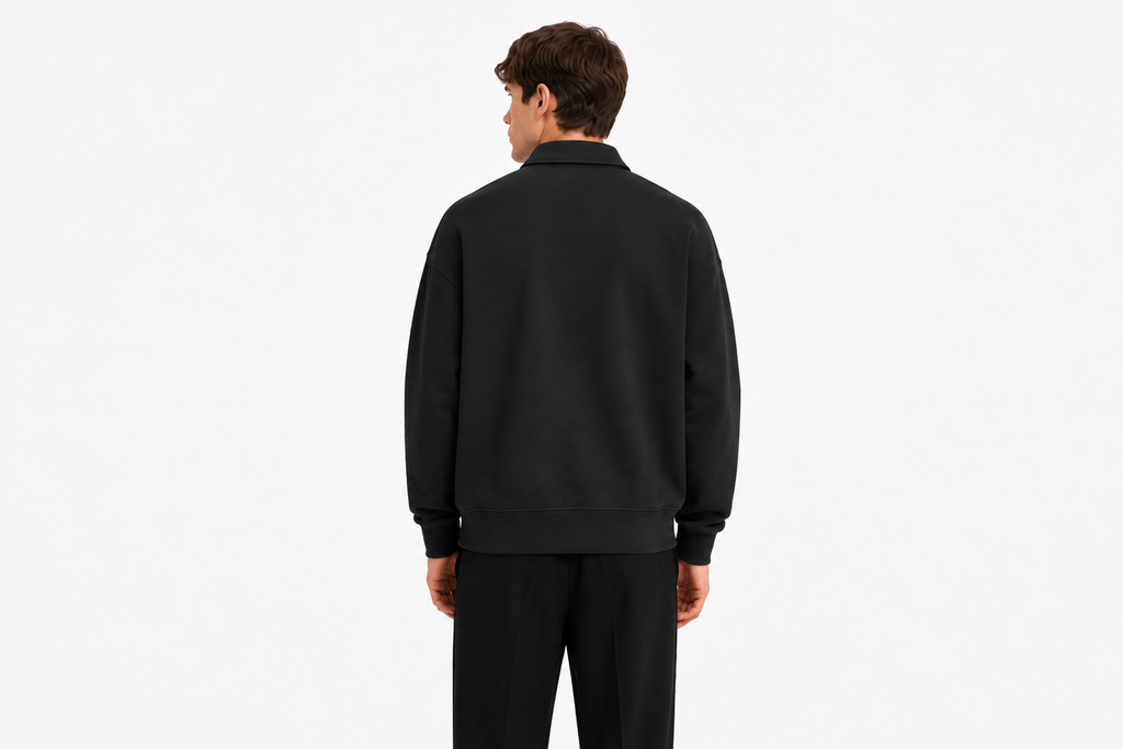 OLAF Signature Oversized Polo – Black