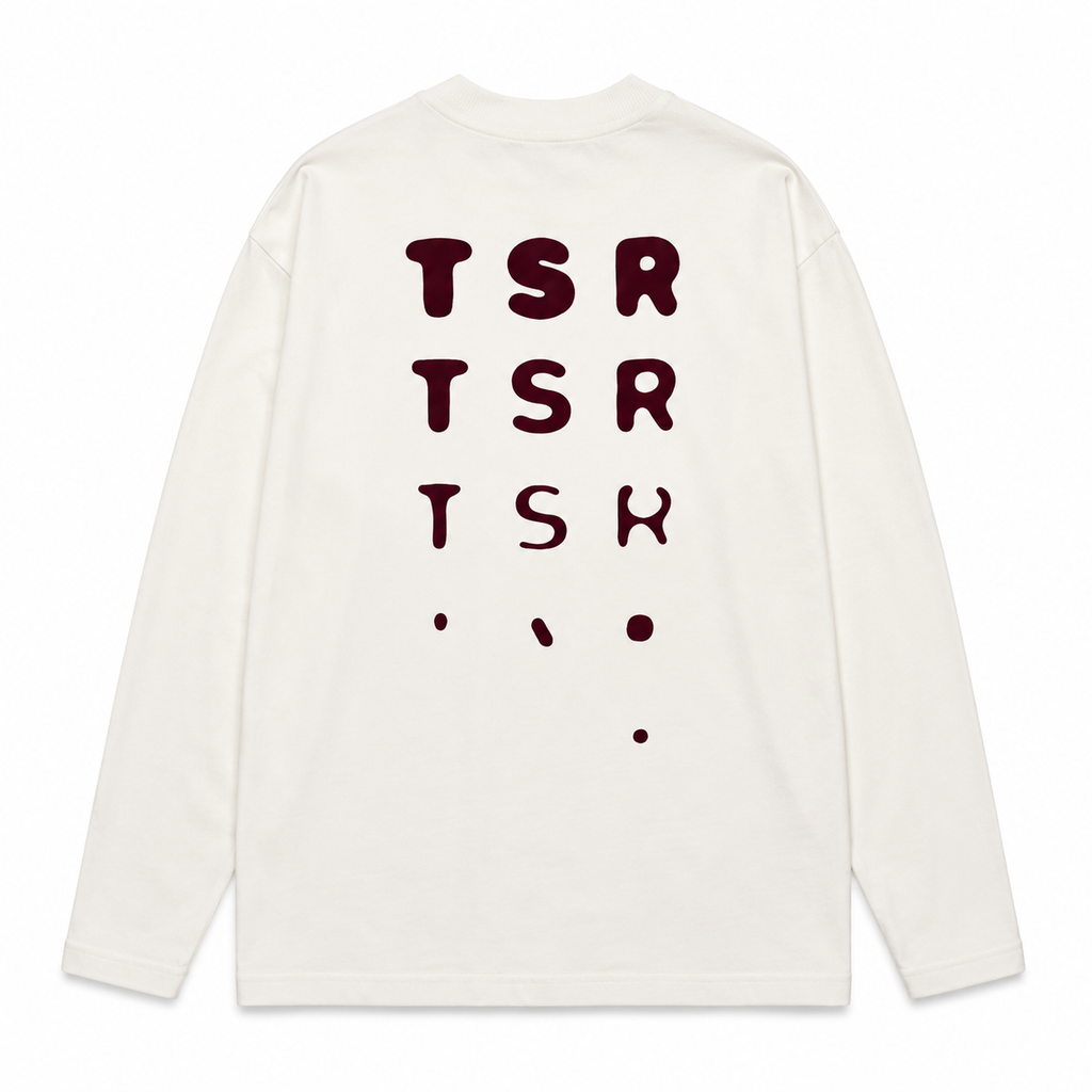 The Savage Report TSR Optic Longsleeve - Off White / Red Mahogany