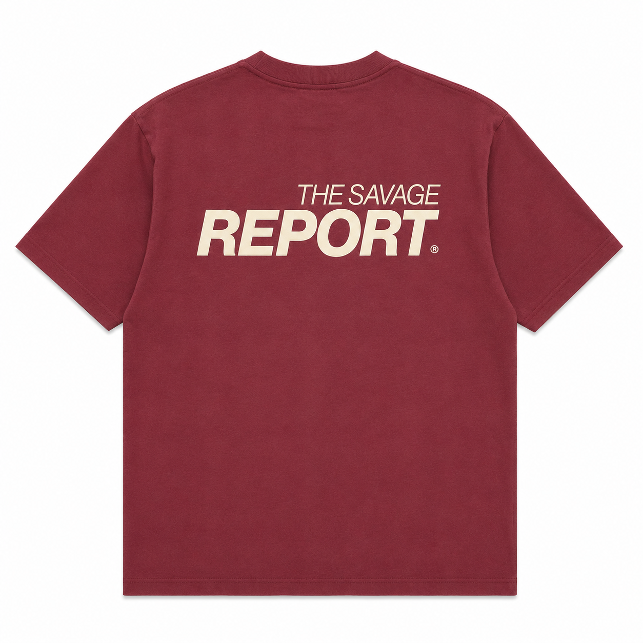 The Savage Report Report Tee – Red Mahogany