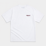 The Savage Report Little Man Sprayed Tee – White