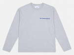 The Savage Report TSR Optic Longsleeve – Light Grey Melange / Blue