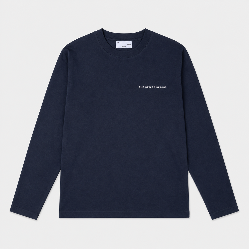 The Savage Report TSR Optic Longsleeve – Navy / Off White