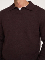ASPESI Wool Blend Polo Shirt – Bordeaux – afbeelding 2