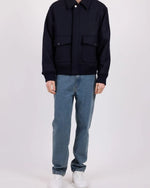 A.P.C. Charlie Short Wool Jacket – Dark Navy