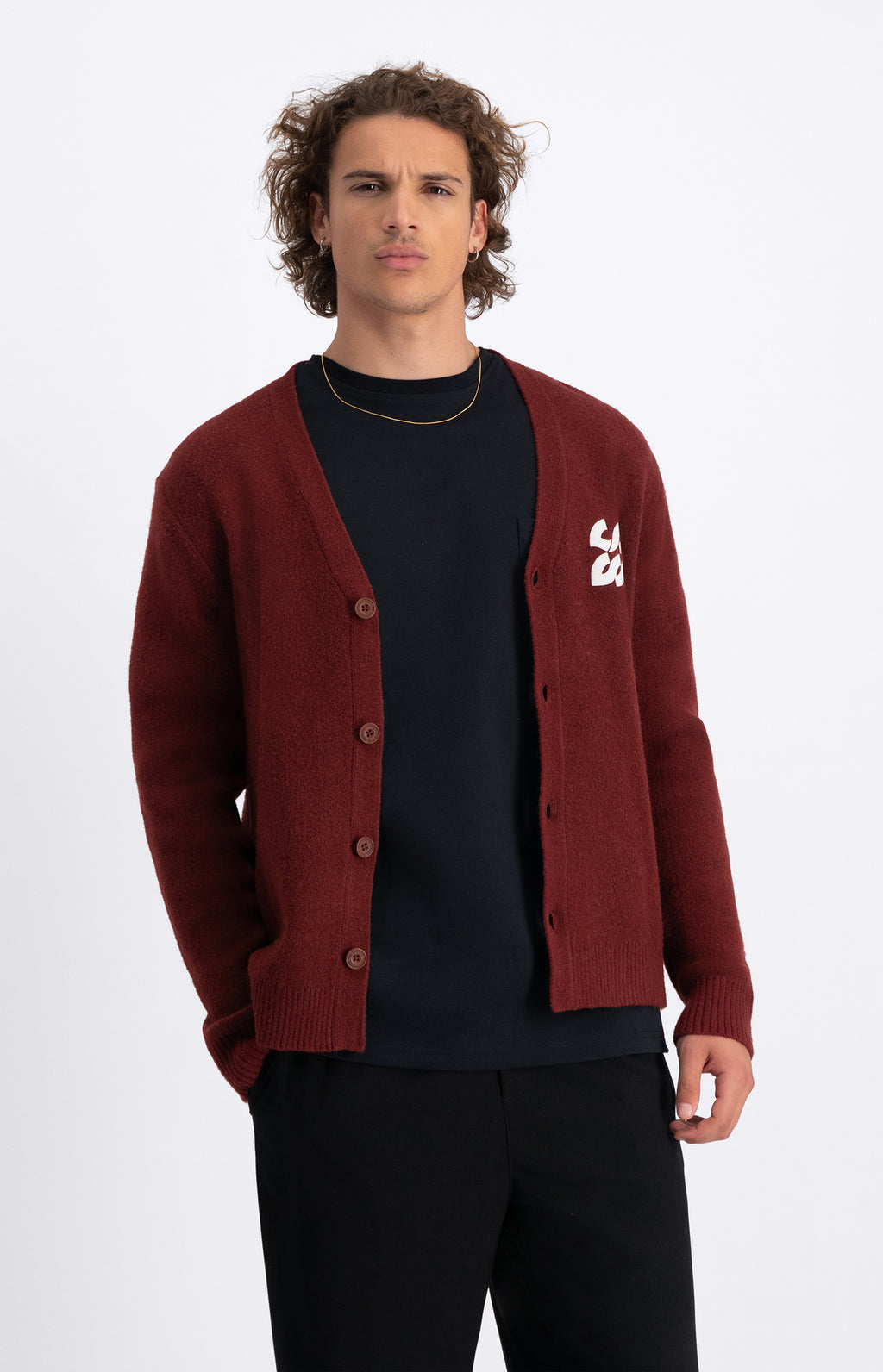 Law Of The Sea Monty Knitted Vest - Burgundy