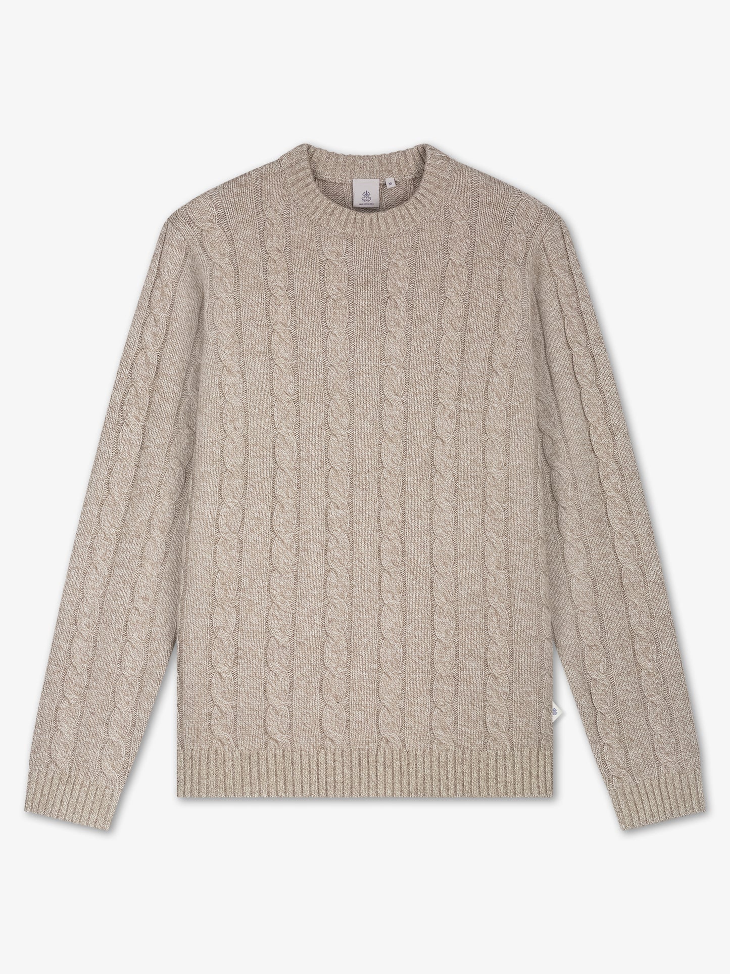 LAW OF THE SEA | KIARA CABLE KNIT CREWNECK - ALUMINIUM