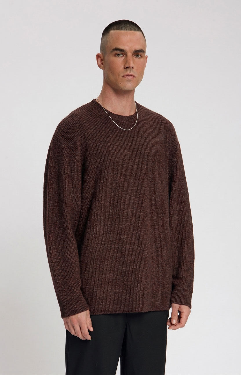 Law of the Sea Cloudbreak Knitted Crewneck – Brown