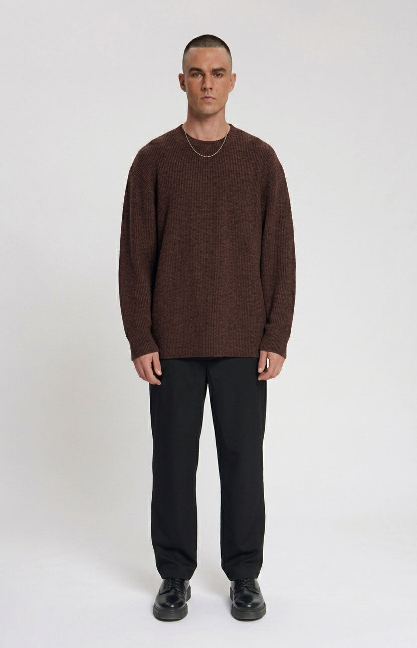 Law of the Sea Cloudbreak Knitted Crewneck – Brown