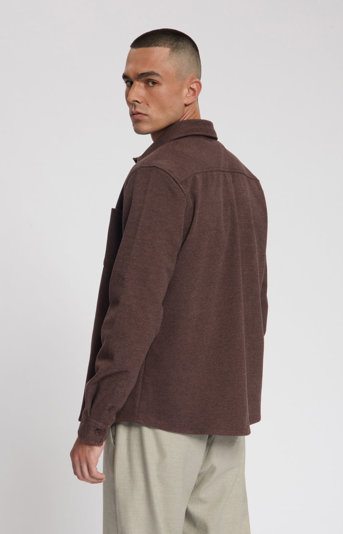 Law of the Sea Niven Twill Overshirt – Brown