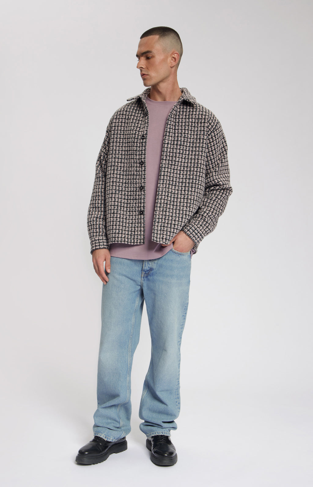 Law of the Sea Sounder Yarn Dyed Check Overshirt – Elderberry