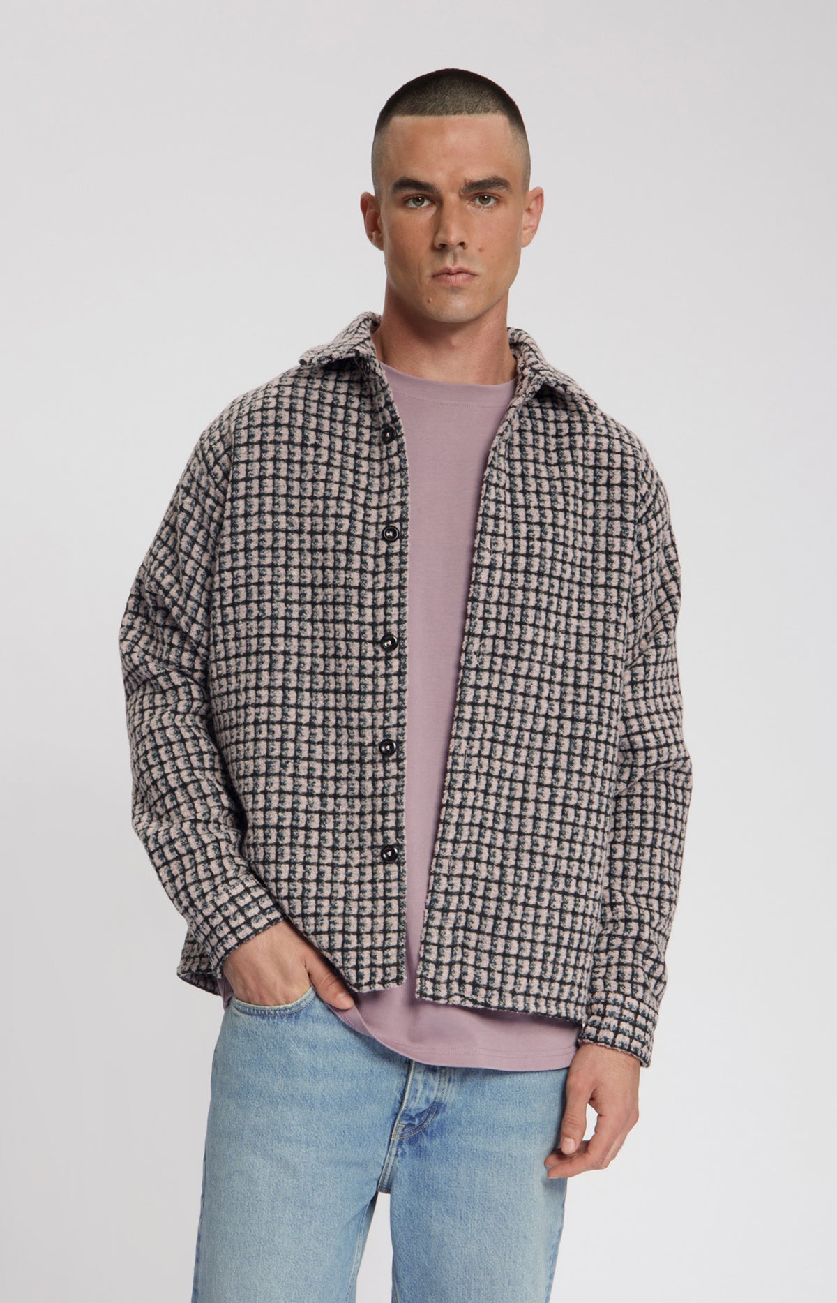 Law of the Sea Sounder Yarn Dyed Check Overshirt – Elderberry