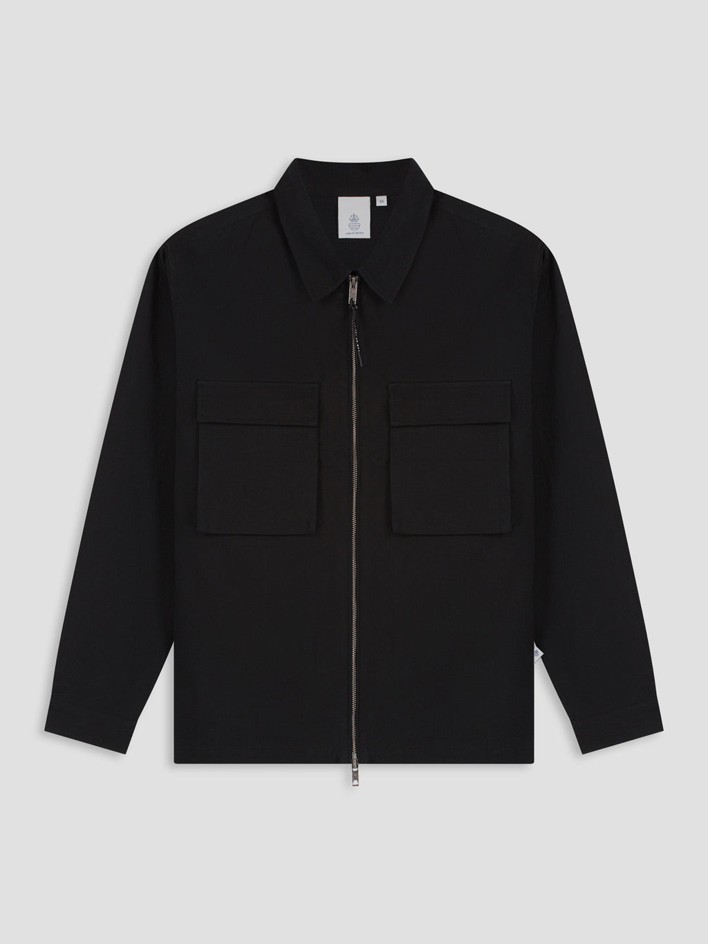 Law of the Sea Skald Structured Cotton Shirt Jacket – Black