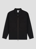 Law of the Sea Skald Structured Cotton Shirt Jacket – Black